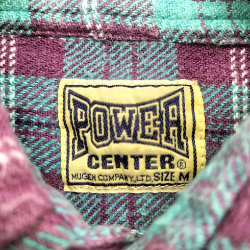 POWER CENTER 90S チェックネルシャツ メンズ import:M